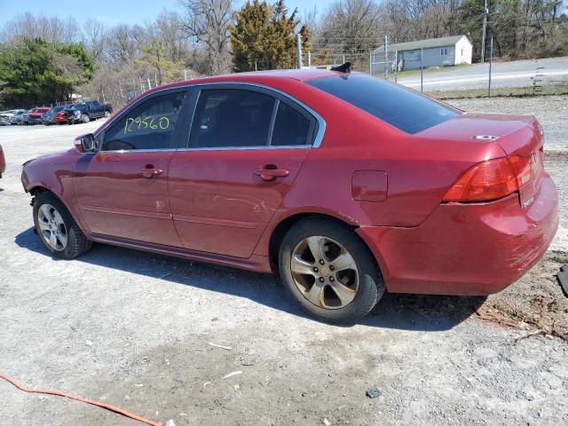 KNAGE228195340219 - 2009 KIA OPTIMA LX RED photo 2