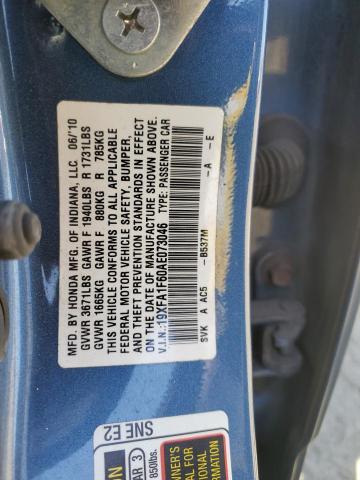 19XFA1F60AE073046 - 2010 HONDA CIVIC LX-S ლურჯი ფოტო 13