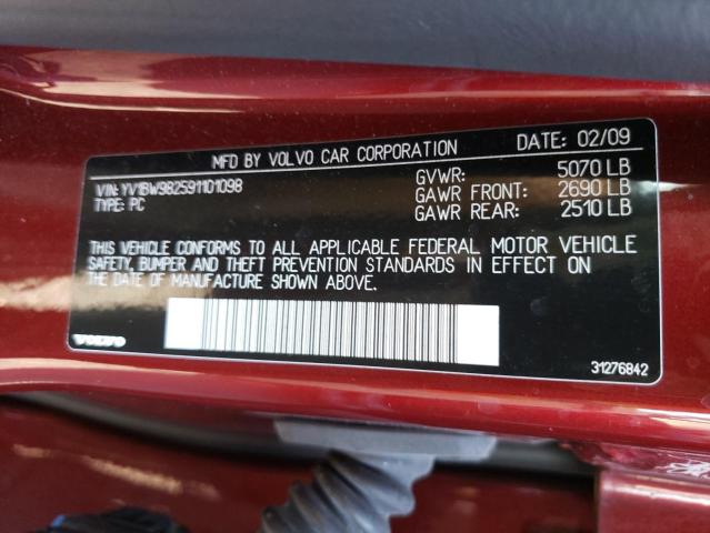 YV1BW982591101098 - 2009 VOLVO V70 3.2 RED photo 12