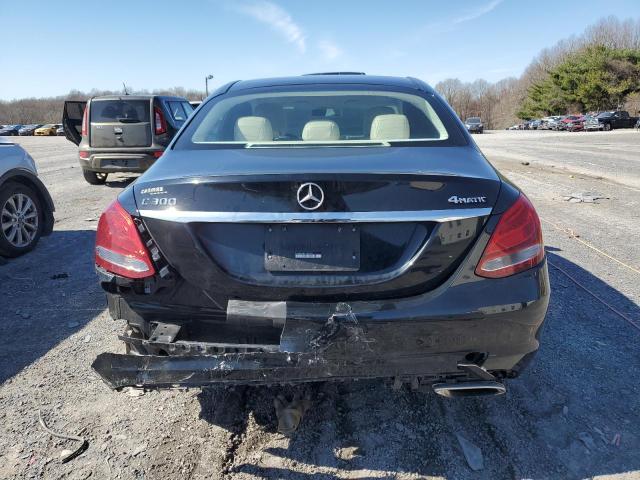 55SWF4KB0FU094324 - 2015 MERCEDES-BENZ C 300 4MATIC BLACK photo 6