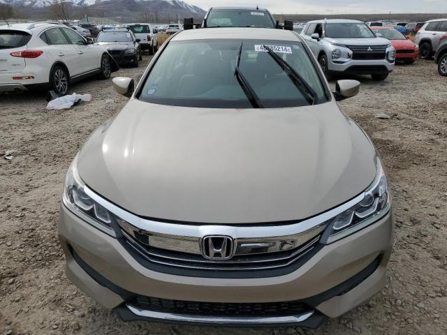 1HGCR2F30HA152318 - 2017 HONDA ACCORD LX BEIGE photo 5