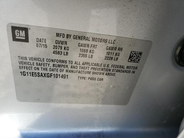 1G11E5SAXGF101491 - 2016 CHEVROLET MALIBU LIM LTZ SILVER photo 12