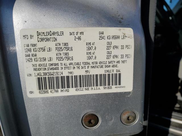 1J4GL38K56W219114 - 2006 JEEP LIBERTY RENEGADE SILVER photo 13