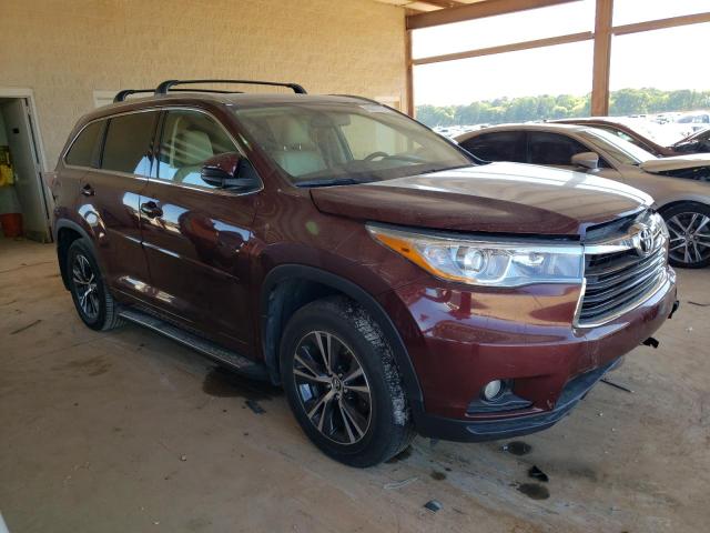 5TDJKRFHXGS311605 - 2016 TOYOTA HIGHLANDER XLE BURGUNDY photo 4