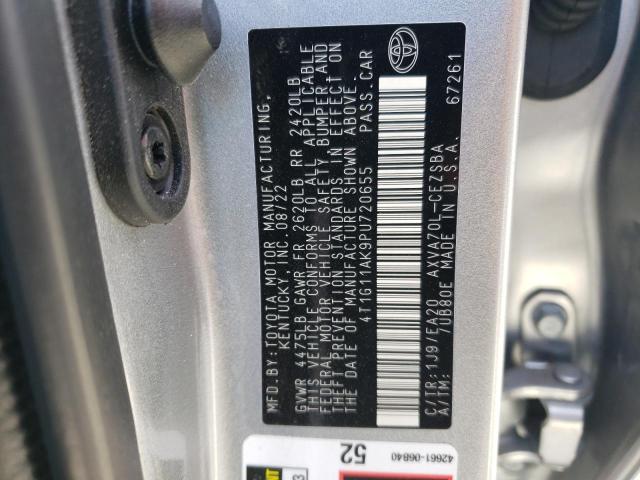 4T1G11AK9PU720655 - 2023 TOYOTA CAMRY SE NIGHT SHADE SILVER photo 13