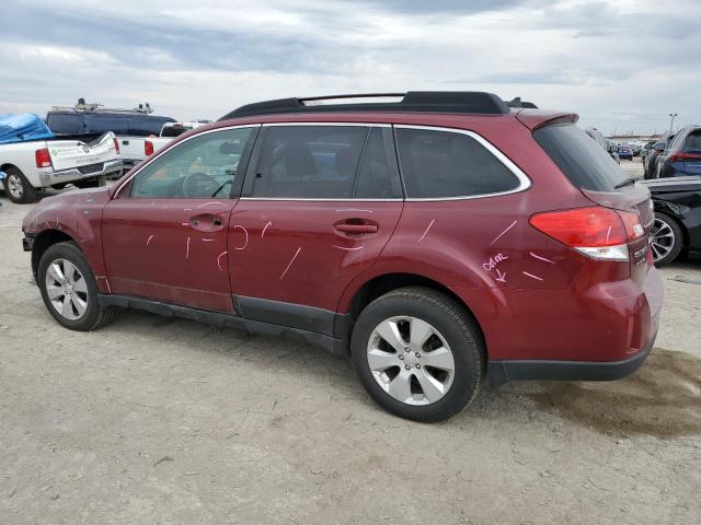 4S4BRCKC0B3319001 - 2011 SUBARU OUTBACK 2.5I LIMITED BURGUNDY photo 2