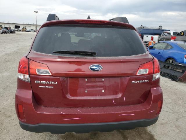 4S4BRCKC0B3319001 - 2011 SUBARU OUTBACK 2.5I LIMITED BURGUNDY photo 6