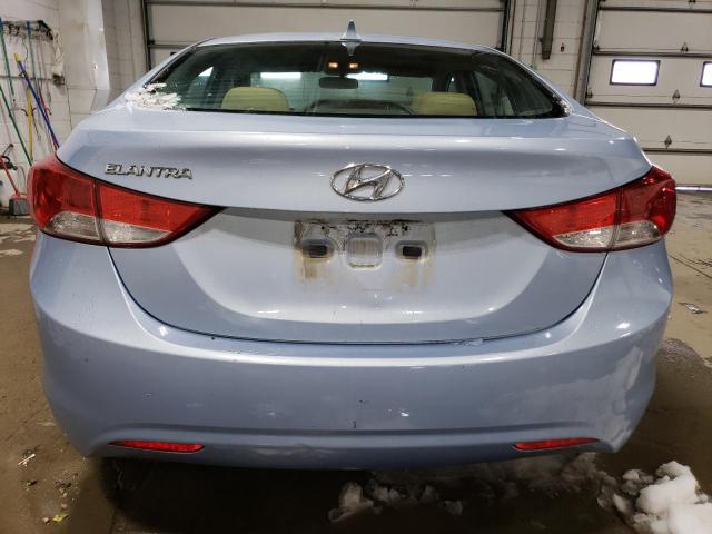 KMHDH4AE5BU097201 - 2011 HYUNDAI ELANTRA GLS BLUE photo 6