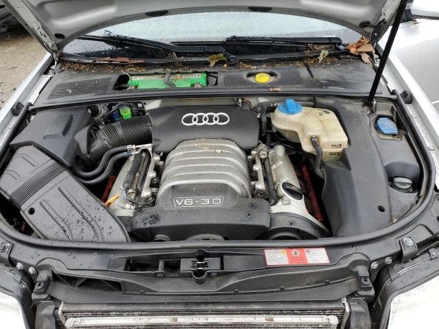 WAULT68E43A344594 - 2003 AUDI A4 3.0 QUATTRO SILVER photo 11