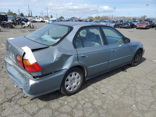 2HGEJ6616YH566274 - 2000 HONDA CIVIC BASE TEAL photo 3