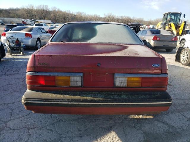 1FAPP31X3LK100616 - 1990 FORD TEMPO GL RED photo 6