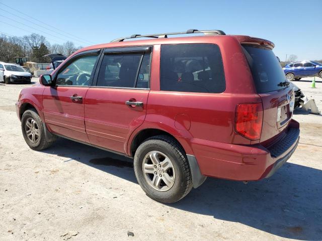 5FNYF18655B024609 - 2005 HONDA PILOT EXL RED photo 2