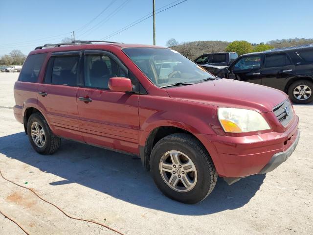 5FNYF18655B024609 - 2005 HONDA PILOT EXL RED photo 4