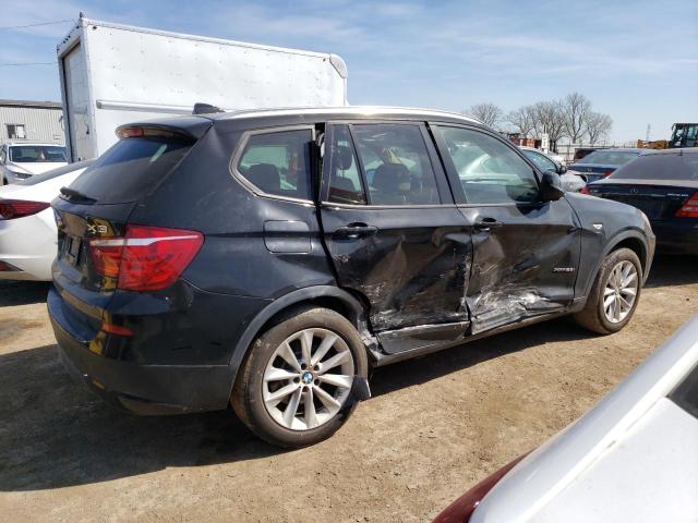 5UXWX9C56E0D28761 - 2014 BMW X3 XDRIVE28I BLACK photo 3