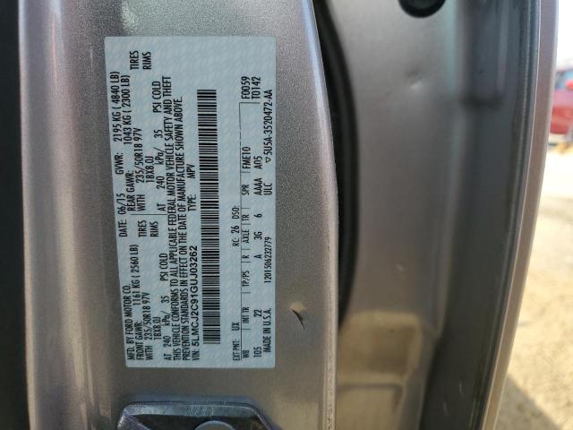 5LMCJ2C91GUJ03262 - 2016 LINCOLN MKC SELECT 银色 照片 12