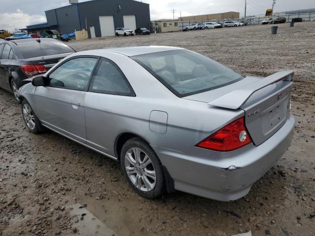 1HGEM22554L030003 - 2004 HONDA CIVIC LX SILVER photo 2