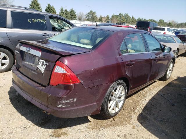 3FAHP0JAXCR394090 - 2012 FORD FUSION SEL BURGUNDY photo 3