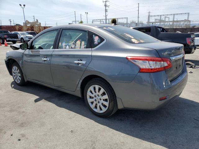 3N1AB7AP1FL683599 - 2015 NISSAN SENTRA S GRAY photo 2