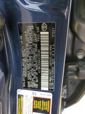 4T1BK1EB4EU134282 - 2014 TOYOTA AVALON BASE Mavi foto 12