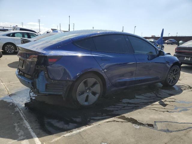 5YJ3E1EA2NF288859 - 2022 TESLA MODEL 3 BLUE photo 3