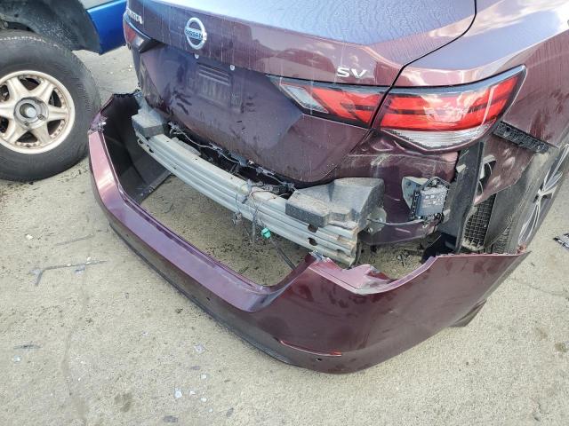 3N1AB8CV3LY236191 - 2020 NISSAN SENTRA SV BURGUNDY photo 12