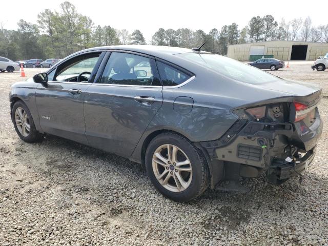 3FA6P0LU2JR201314 - 2018 FORD FUSION SE HYBRID GRAY photo 2