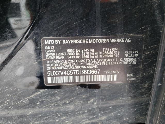 5UXZV4C57DL993667 - 2013 BMW X5 XDRIVE35I BLACK photo 13