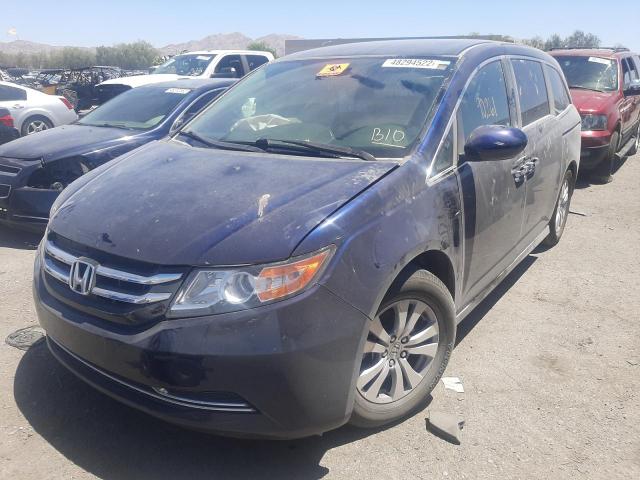 5FNRL5H46GB135868 - 2016 HONDA ODYSSEY EX BLUE photo 2