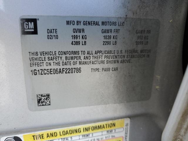 1G1ZC5E06AF220786 - 2010 CHEVROLET MALIBU 1LT 银色 照片 13