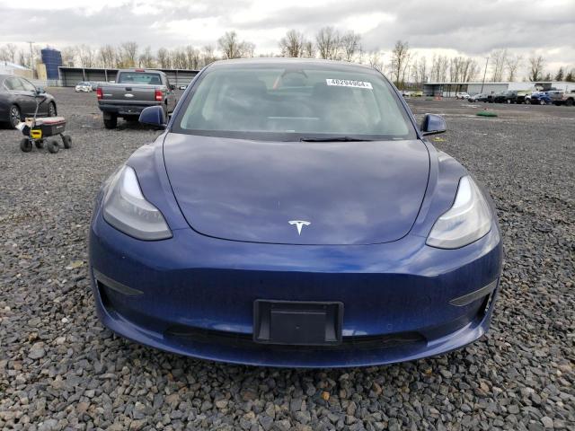 5YJ3E1EA8NF357182 - 2022 TESLA MODEL 3 BLUE photo 5