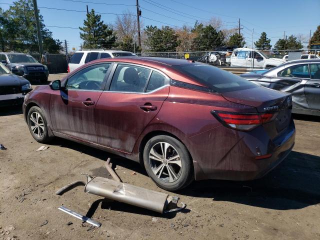 3N1AB8CV1NY213480 - 2022 NISSAN SENTRA SV BURGUNDY photo 2