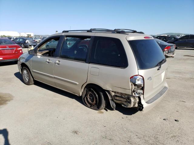 JM3LW28G710174827 - 2001 MAZDA MPV WAGON BEIGE photo 2