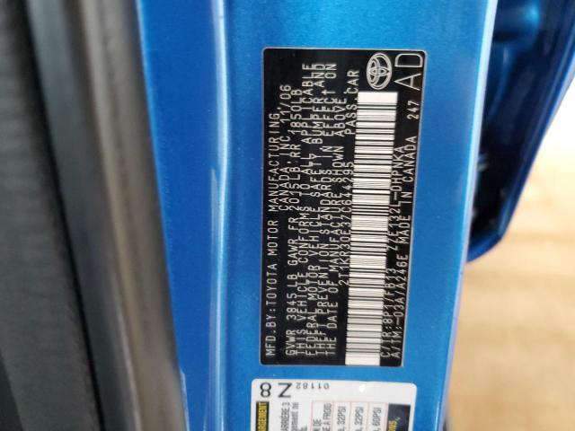 2T1KR30E37C644295 - 2007 TOYOTA COROLLA MA XR BLUE photo 13