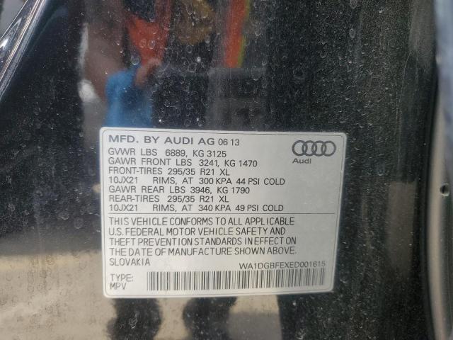 WA1DGBFEXED001615 - 2014 AUDI Q7 PRESTIGE BLACK photo 13