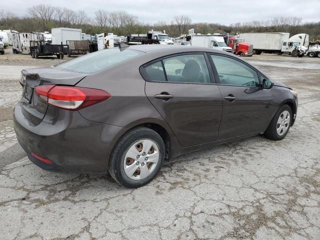 3KPFK4A78JE180991 - 2018 KIA FORTE LX BROWN photo 3