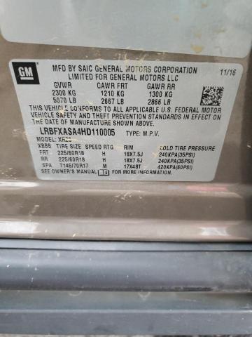 LRBFXASA4HD110005 - 2017 BUICK ENVISION PREFERRED 棕色 照片 12