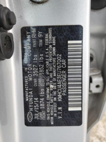 KMHCU4AE3EU767002 - 2014 HYUNDAI ACCENT GLS SILVER photo 12