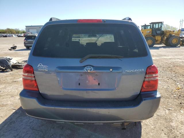 JTEGD21A730054949 - 2003 TOYOTA HIGHLANDER BLUE photo 6