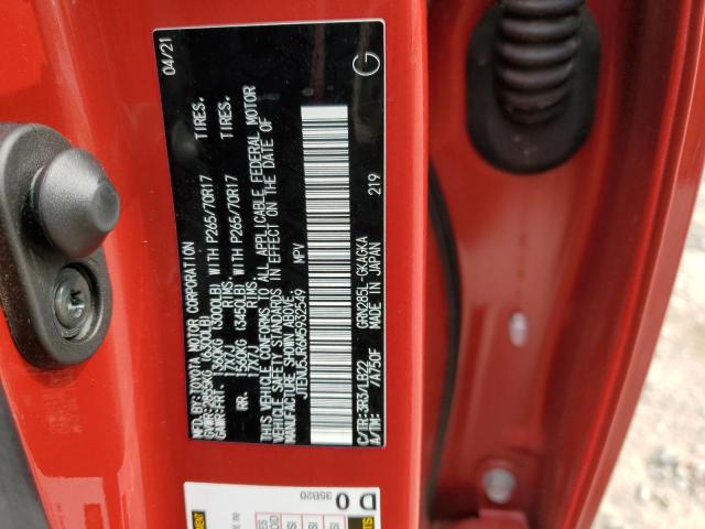JTENU5JR6M5932549 - 2021 TOYOTA 4RUNNER SR5/SR5 PREMIUM 红色 照片 13