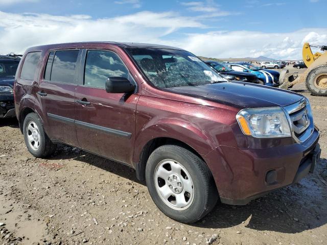 5FNYF48289B054854 - 2009 HONDA PILOT LX MAROON photo 4