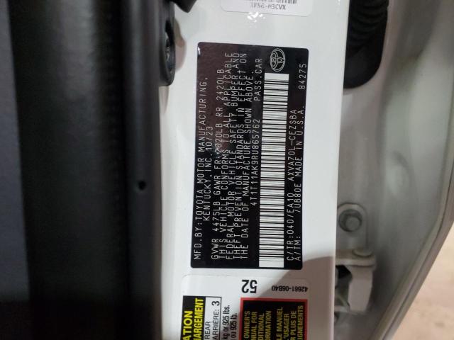 4T1T11AK9RU865762 - 2024 TOYOTA CAMRY SE NIGHT SHADE WHITE photo 12