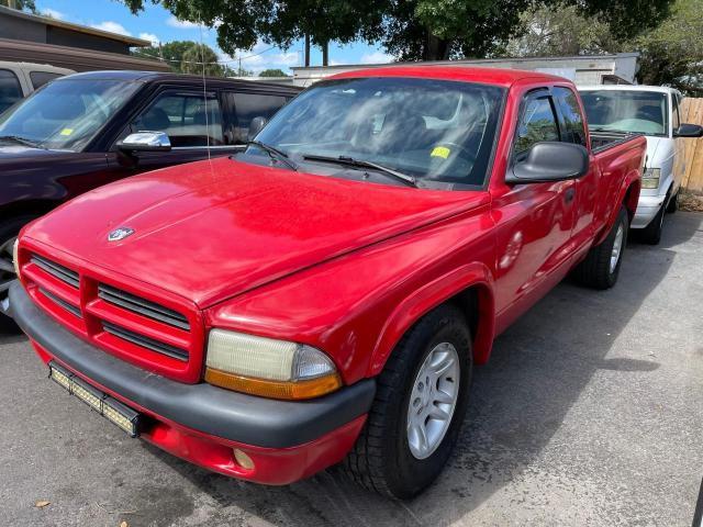 1B7GG22N21S274448 - 2001 DODGE DAKOTA RED photo 2