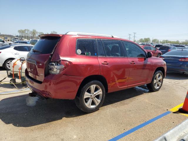 JTEES43A982100671 - 2008 TOYOTA HIGHLANDER SPORT RED photo 3