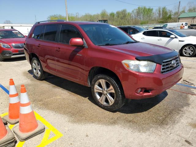 JTEES43A982100671 - 2008 TOYOTA HIGHLANDER SPORT RED photo 4