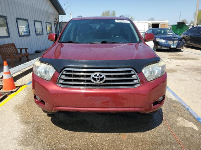JTEES43A982100671 - 2008 TOYOTA HIGHLANDER SPORT RED photo 5