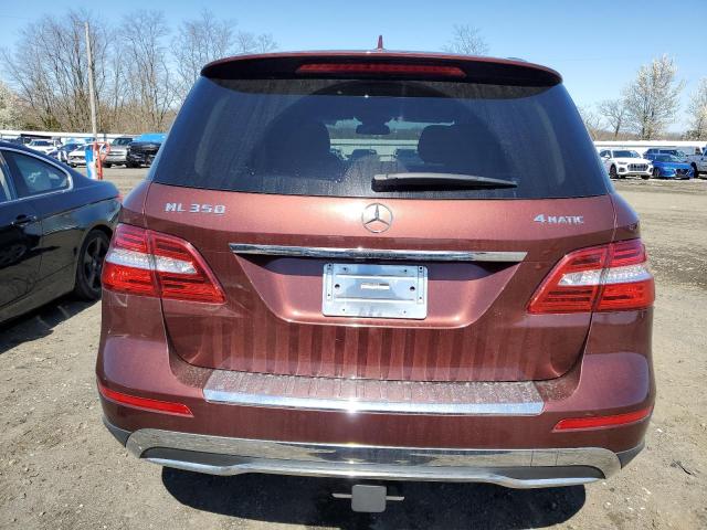 4JGDA5HB2FA545648 - 2015 MERCEDES-BENZ ML 350 4MATIC BURGUNDY photo 6