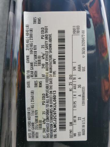 5LMCJ2C97KUL08013 - 2019 LINCOLN MKC SELECT 黑色 照片 14