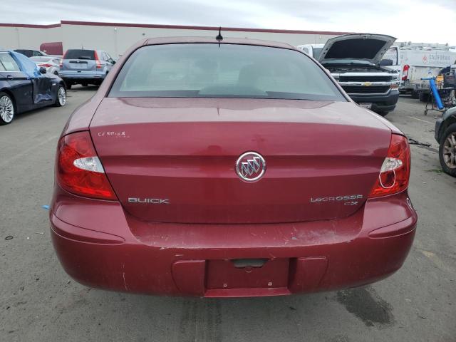 2G4WC582171237403 - 2007 BUICK LACROSSE CX RED photo 6