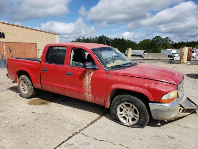 1D7HL48N14S693467 - 2004 DODGE DAKOTA QUAD SLT RED photo 4