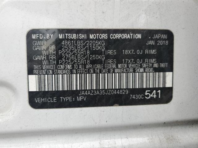 JA4AZ3A35JZ044829 - 2018 MITSUBISHI OUTLANDER SE WHITE photo 12